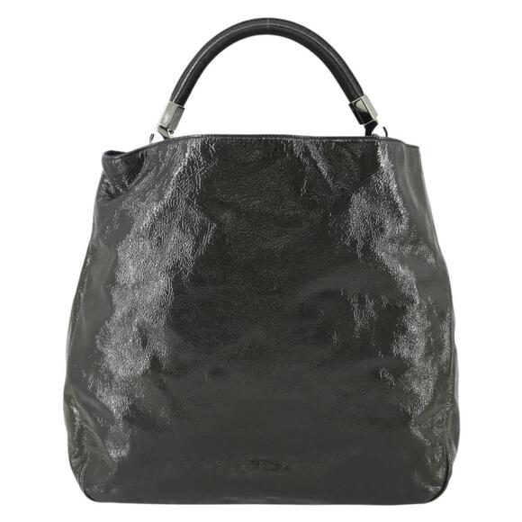 SAINT LAURENT Shoulder Bag Enamel Khaki Silver Auth bs31200 - Picture 13 of 16